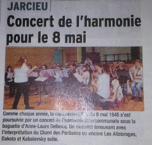 Article DL Mini Concert 8 Mai 2017 - Jarcieu